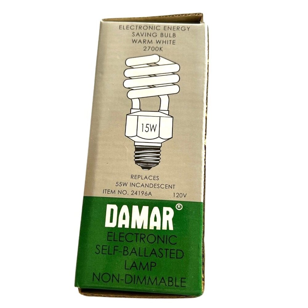 Damar Light Bulb 85W Self-Ballasted Non-Dimmable 5000K 120V 29086A Warm White NW